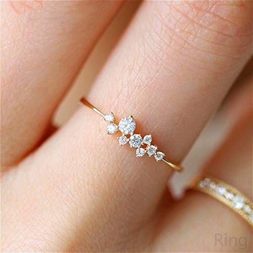 Simple 18k Gold plated Rings Stackable Rings Women Fashion Jewelry Gift for her