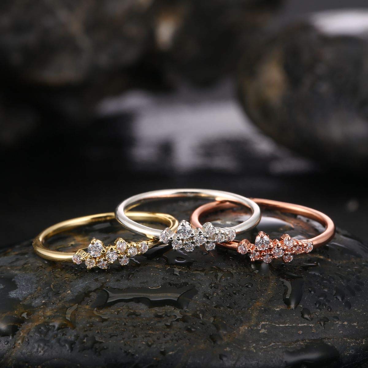 Simple 18k Gold plated Rings Stackable Rings Women Fashion Jewelry Gift for her