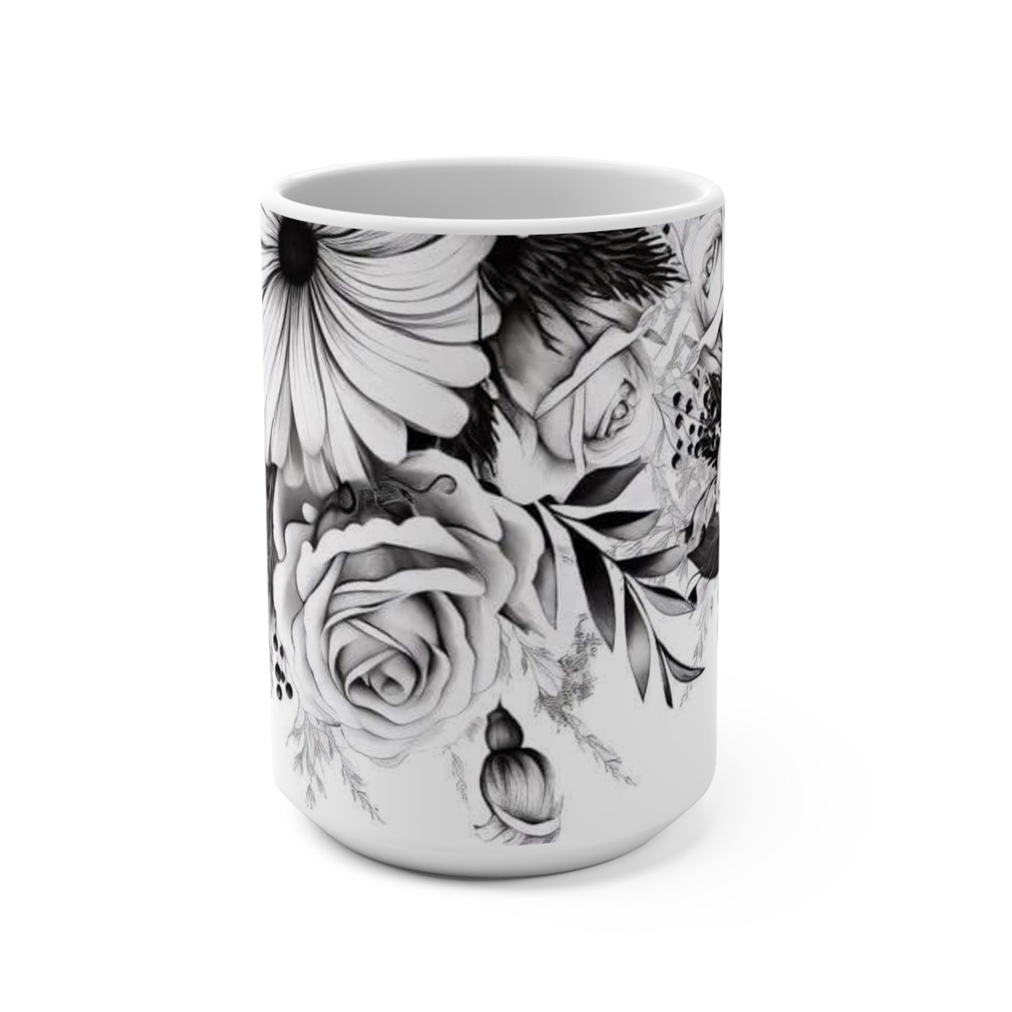 Floral Coffee Mug 15oz