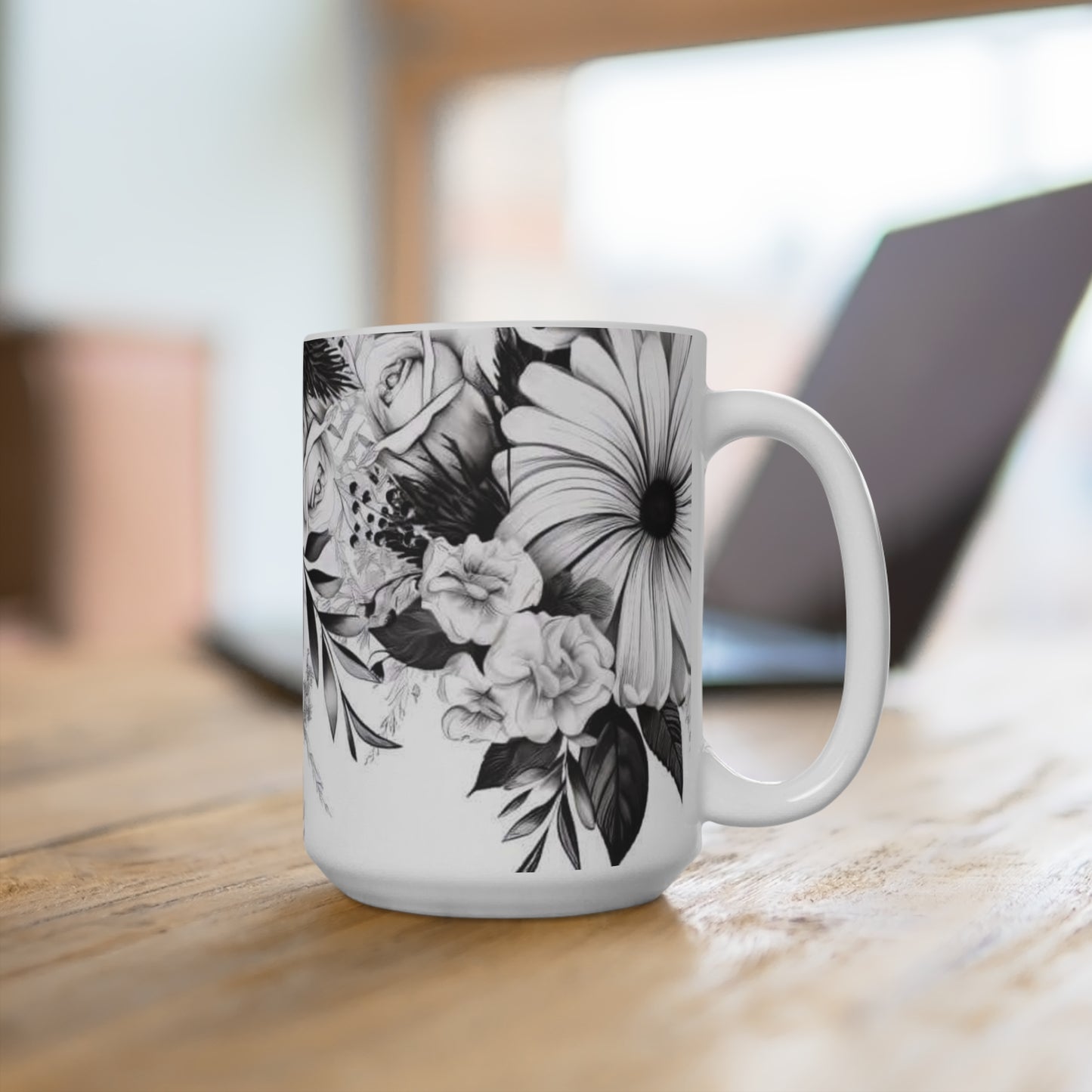 Floral Coffee Mug 15oz