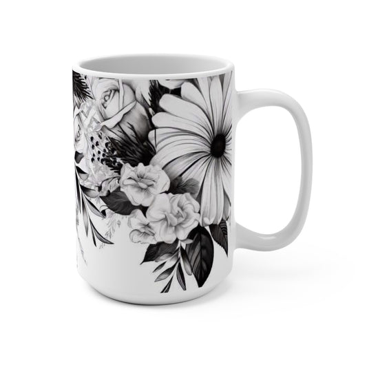 Floral Coffee Mug 15oz