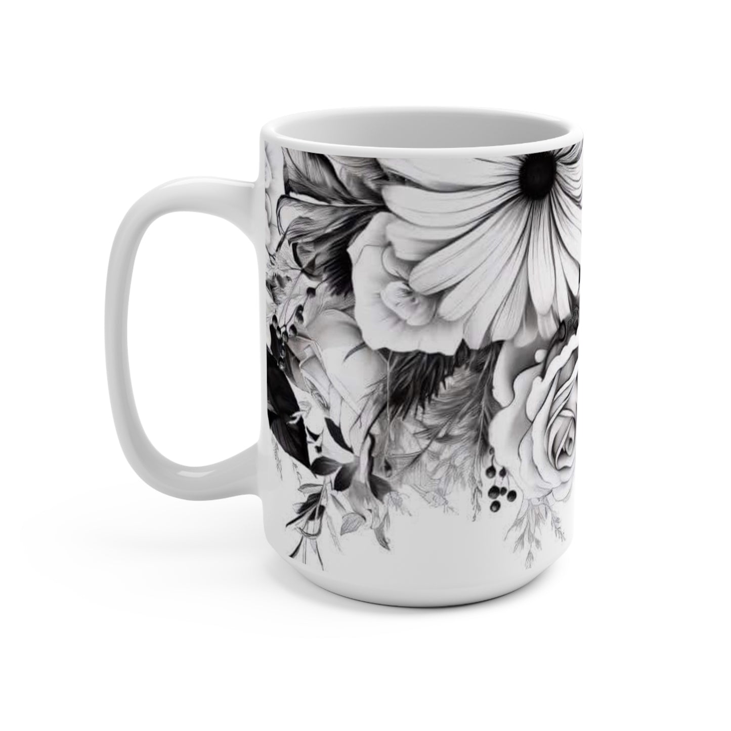 Floral Coffee Mug 15oz